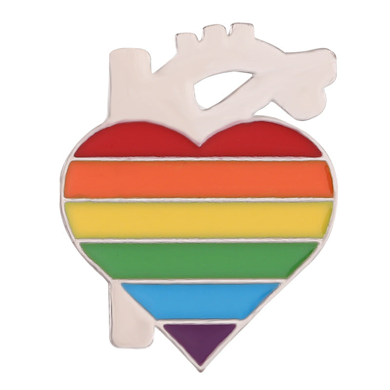 Aleación al por mayor LGBT Rainbow Brooch Broche